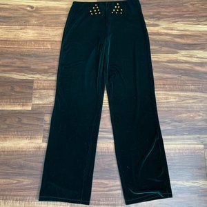 Vintage Dark Green Velvet Pants